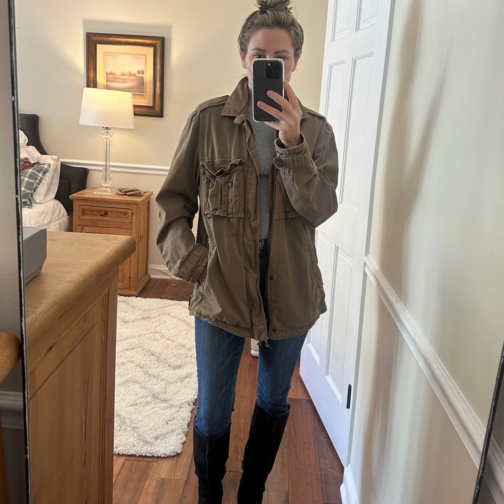 J. Crew Women's cotton green Utility Jacket